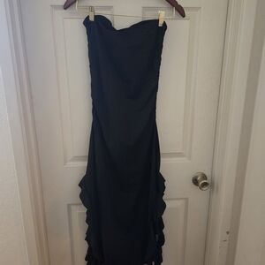 Elegant Black Strapless Dress